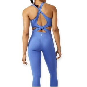 Free People FP Movement Women's Size XS Back It Up One Piece Jumpsuit Pool Blue